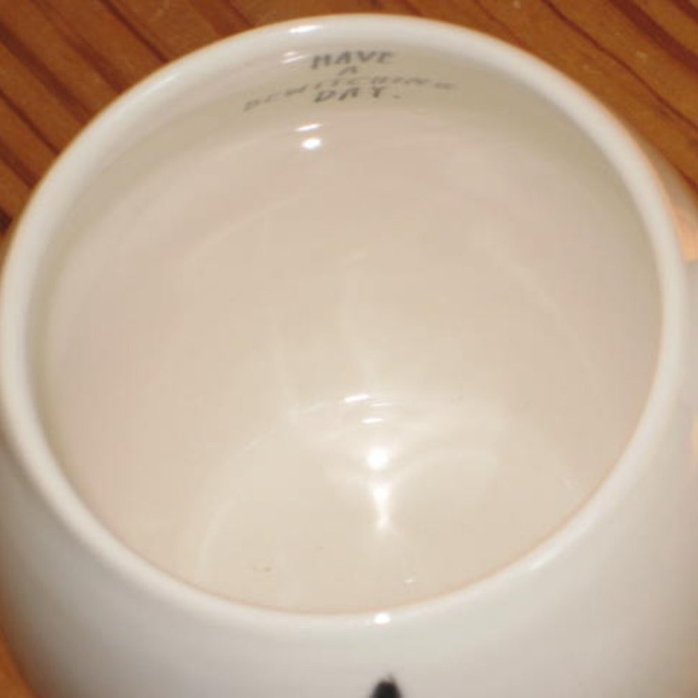 Rae Dunn Rare NWOT Magenta Have A Bewitching Day Halloween Mug Witch Hat - Picture 8 of 8